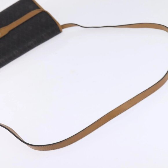 Christian Dior Honeycomb Canvas Bag PVC 2way Black Brown gold Auth bs30244 - Picture 8 of 16